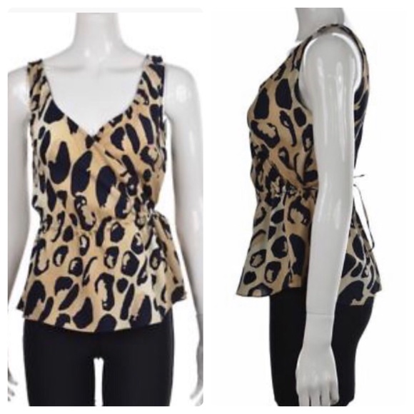 Diane Von Furstenberg Tops - Diane von Furstenberg Stein Silk Wrap Top 10